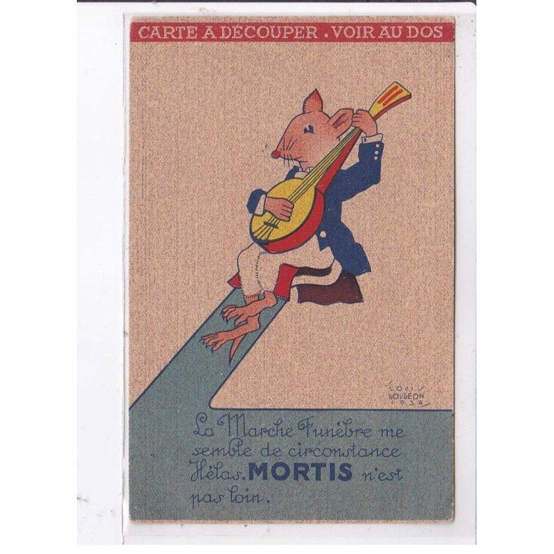 PUBLICITE : Les produits MORTIS (dératiseur) illustré par Louis GOUGEON - très bon état