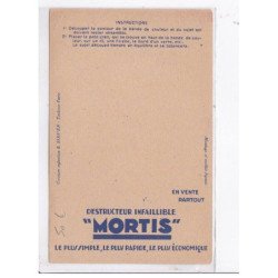 PUBLICITE : Les produits MORTIS (dératiseur) illustré par Louis GOUGEON - très bon état