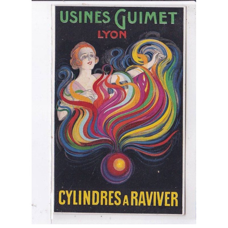 PUBLICITE : usines Guimet à Lyon (cylindres a raviver) - très bon état