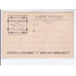 PUBLICITE : loterie - la pochette du 5 décembre - très bon état