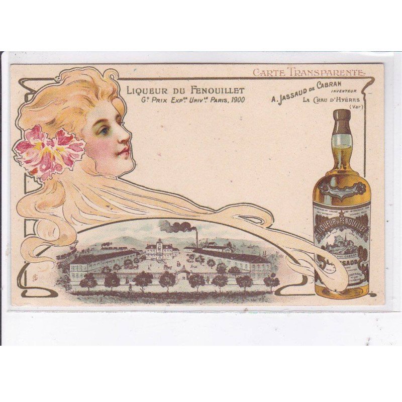 PUBLICITE : Liqueur du Fenouillet ( La Crau d'Hyeres) - très bon état
