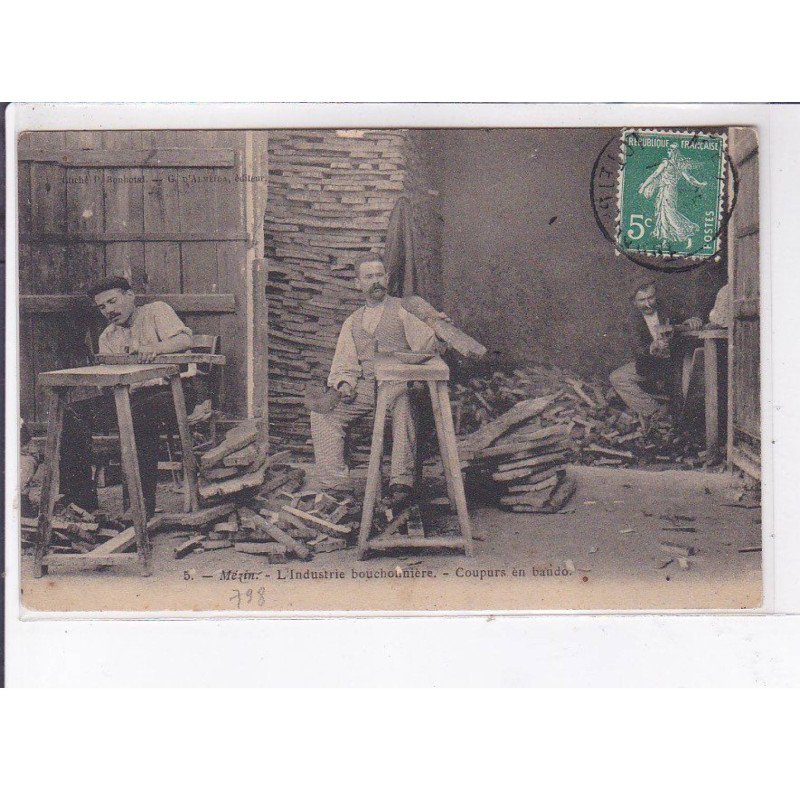 MEZIN: industrie bouchonnière, coupurs en bando, liège - très bon état MEZIN: industrie bouchonnière, coupurs en bando, liège - très bon état