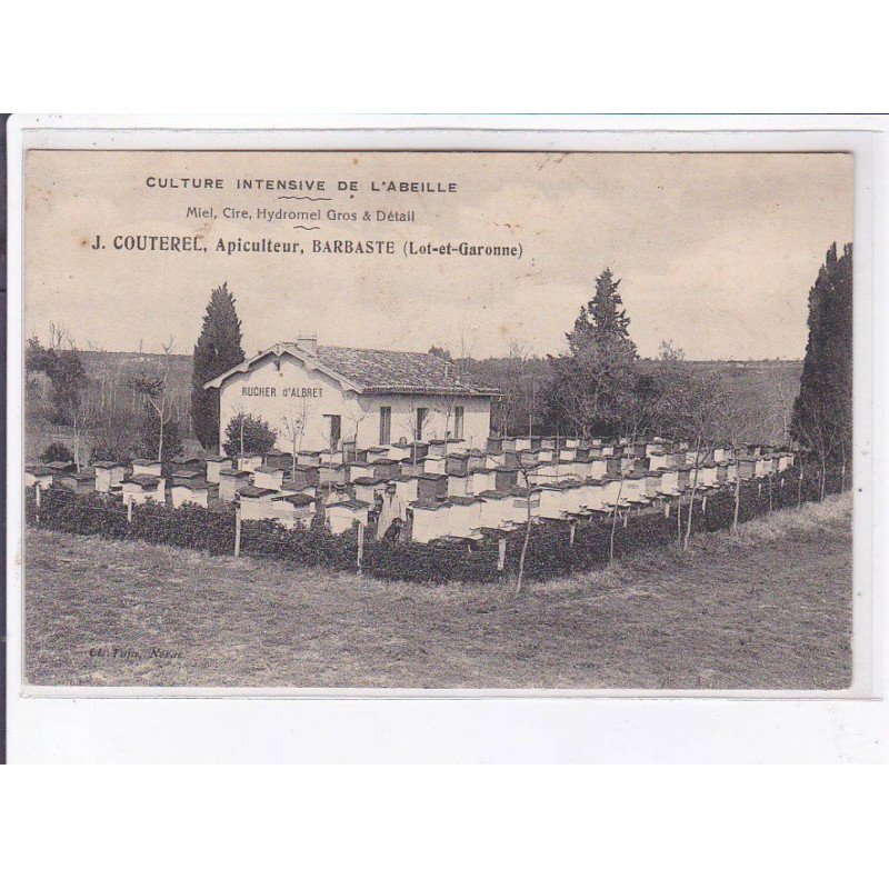 BARBASTE: culture intensive de l'abeille, miel, cire, hydromel gros et détail, J. Couterec, apiculteur - très bon état