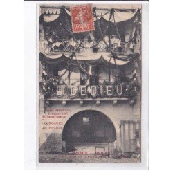 VILLENEUVE-sur-LOT: voyage présidentiel octobre 1907, concours de façade, J. Dedieu - très bon état