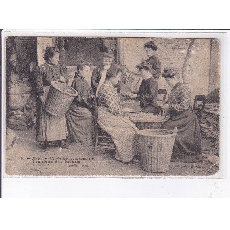 MEZIN: industrie bouchonnière, le choix des bouchons, liège - état MEZIN: industrie bouchonnière, le choix des bouchons, liège - état