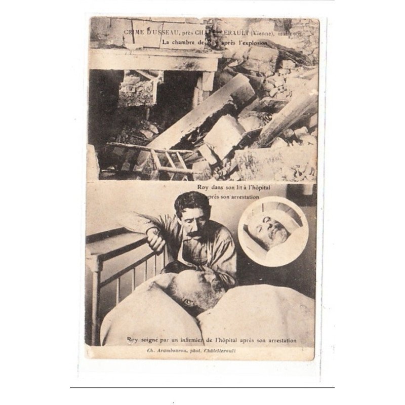 CHANTELLREAULT : la chambre de Roy apres l'explosion, roy soigné par un infirmier de l'hopital - tres bon état