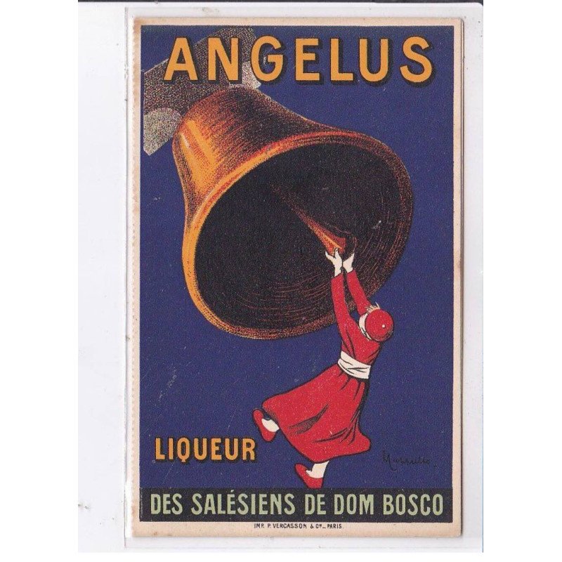 PUBLICITE : Liqueur ANGELUS des Salésiens de Dom Bosco  (carte double) illustrée par Leonetto CAPPIELLO - très bon état