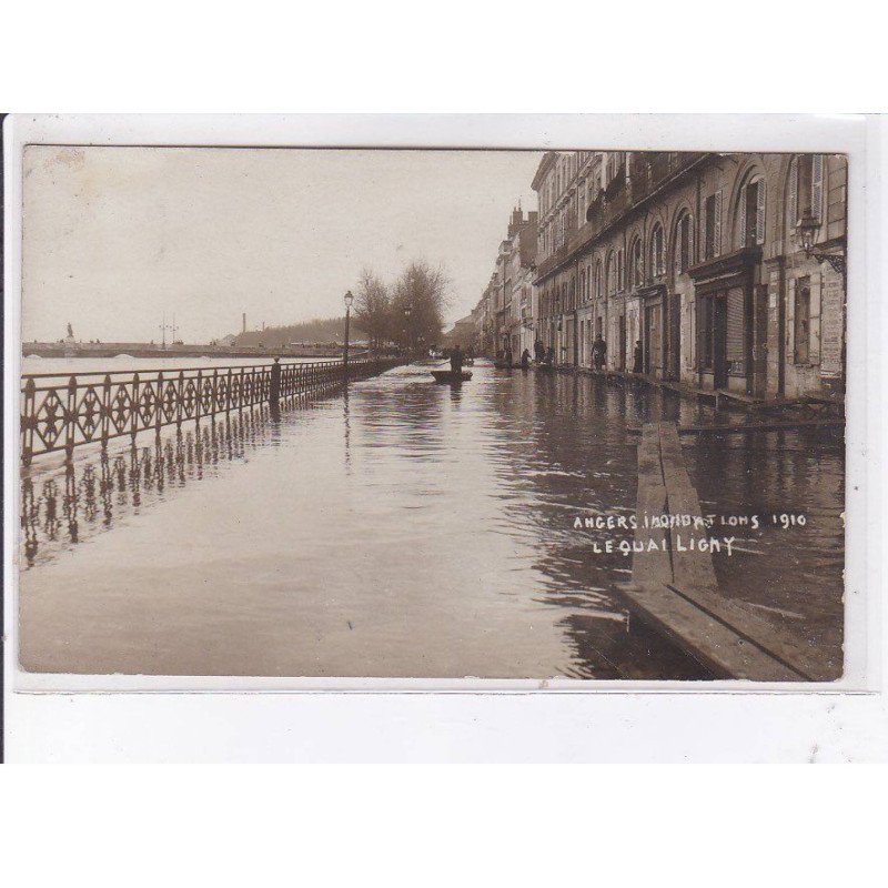 ANGERS: inondations 1910, le quai ligny - très bon état