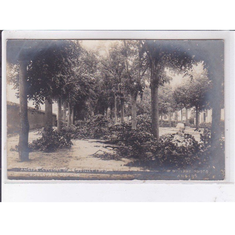 ANGERS: cyclone de juillet 1905, boulevard daviers - très bon état