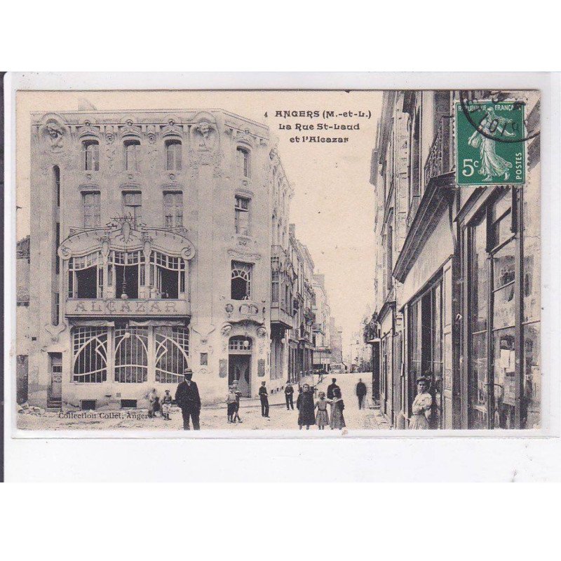 ANGERS: la rue saint-laud et l'alcazar - très bon état