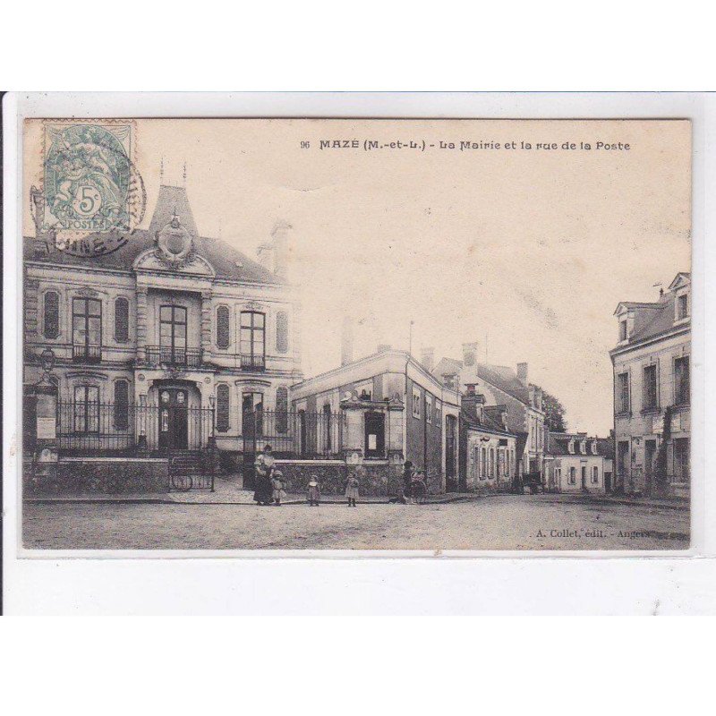 MAZE: la mairie et la rue de la poste - état