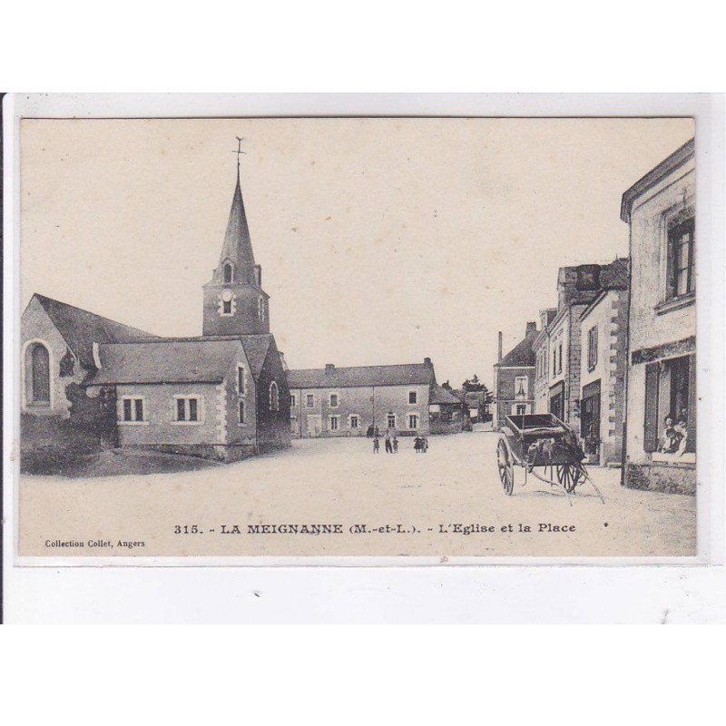 LA MEIGNANNE: l'église et la place - état