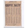 PUBLICITE : Kouptif et Tailtif - coupez vous-même vos cheveux - (calendrier format cpa) très bon état