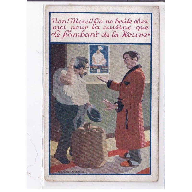 PUBLICITE : Le flambant de la Houve - charbon (les ateliers Labasque) très bon état