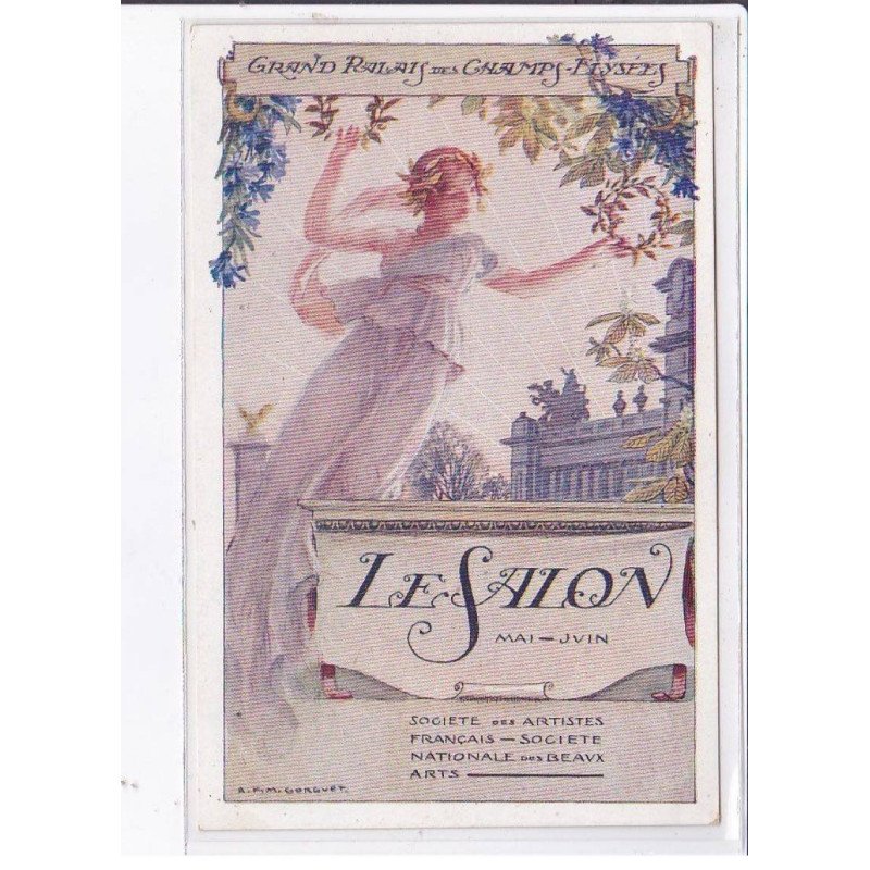 PUBLICITE : Le salon au Grand Palais des champs Elysées (illustrée par Gorguet) - très bon état