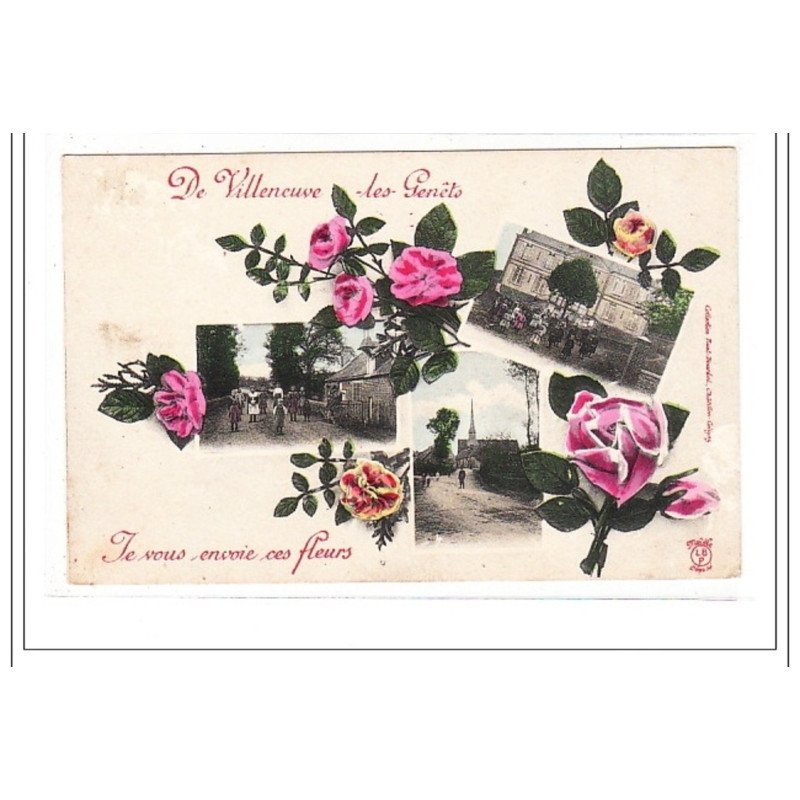 VILLENEUVE-les-GENETS : je vous envois ces fleurs - tres bon état