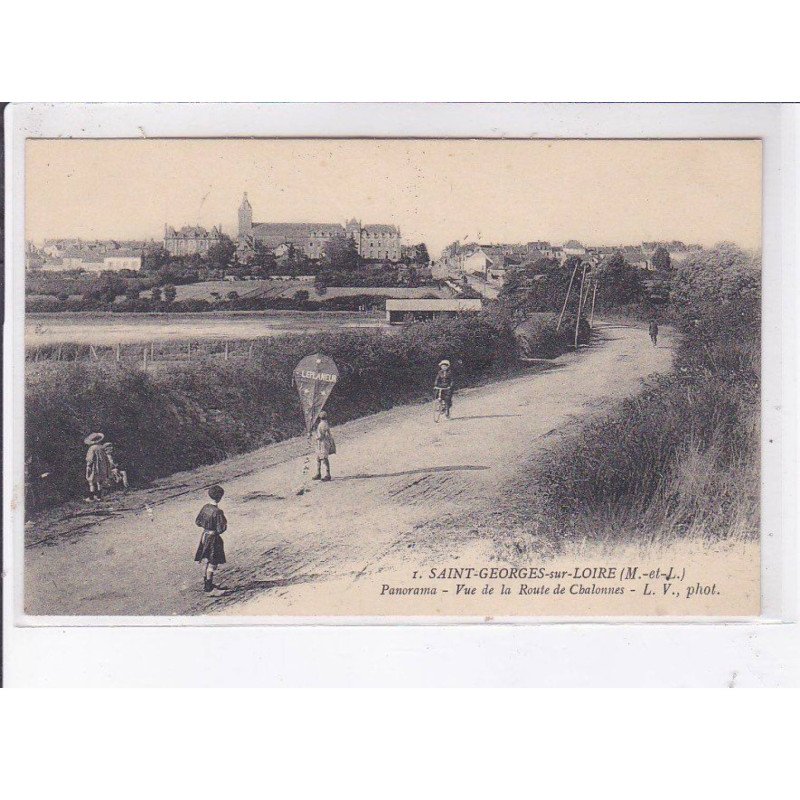 SAINT-GEORGES-sur-LOIRE: panorama, vue de la route de chalonnes, cerf-volant - très bon état