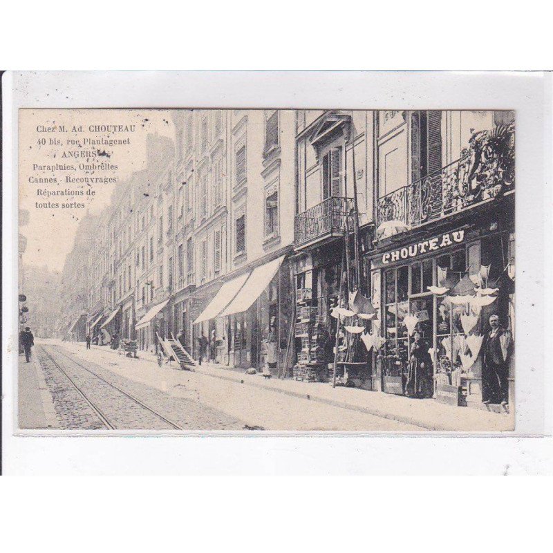 ANGERS: chez M. ad. Chouteau, parapluies, ombrelles, cannes, recouvrages, réparations de toutes sortes - très bon état