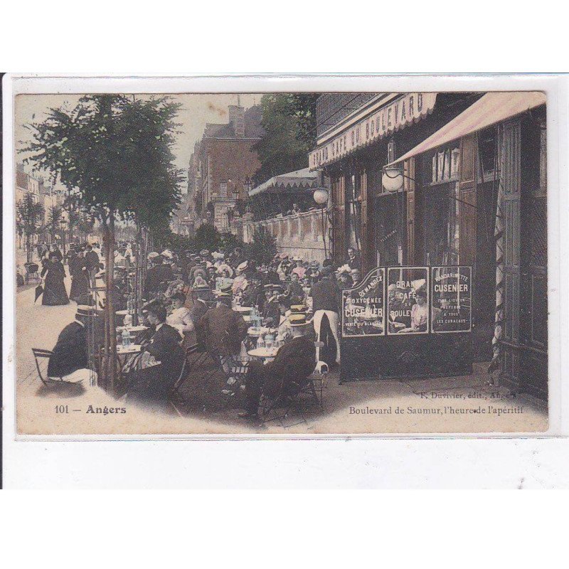 ANGERS: boulevard de saumur, l'heure de l'apéritif, café - état