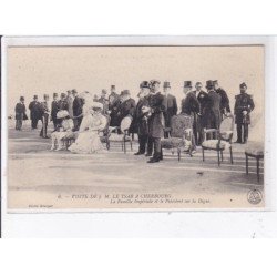 CHERBOURG: visite de S.M. le Tsar, la famille impériale et le président sur la digue - très bon état