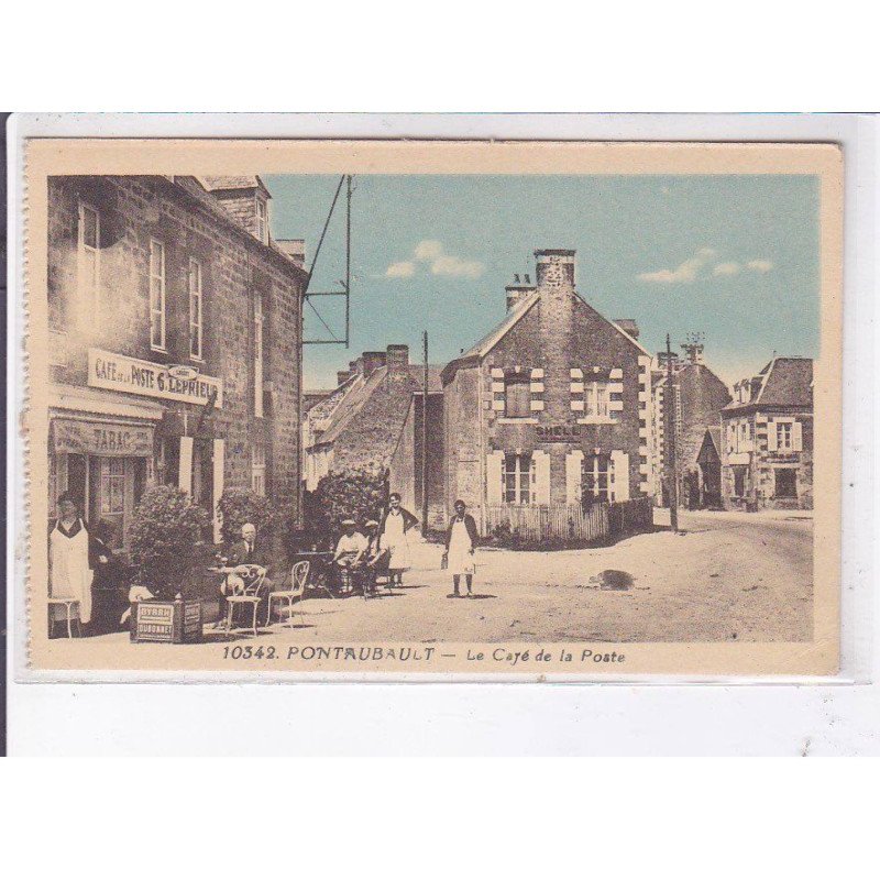 PONTAUBAULT: le café de la poste - très bon état