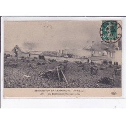 AY: les établissements bissinger en feu 1911 - très bon état