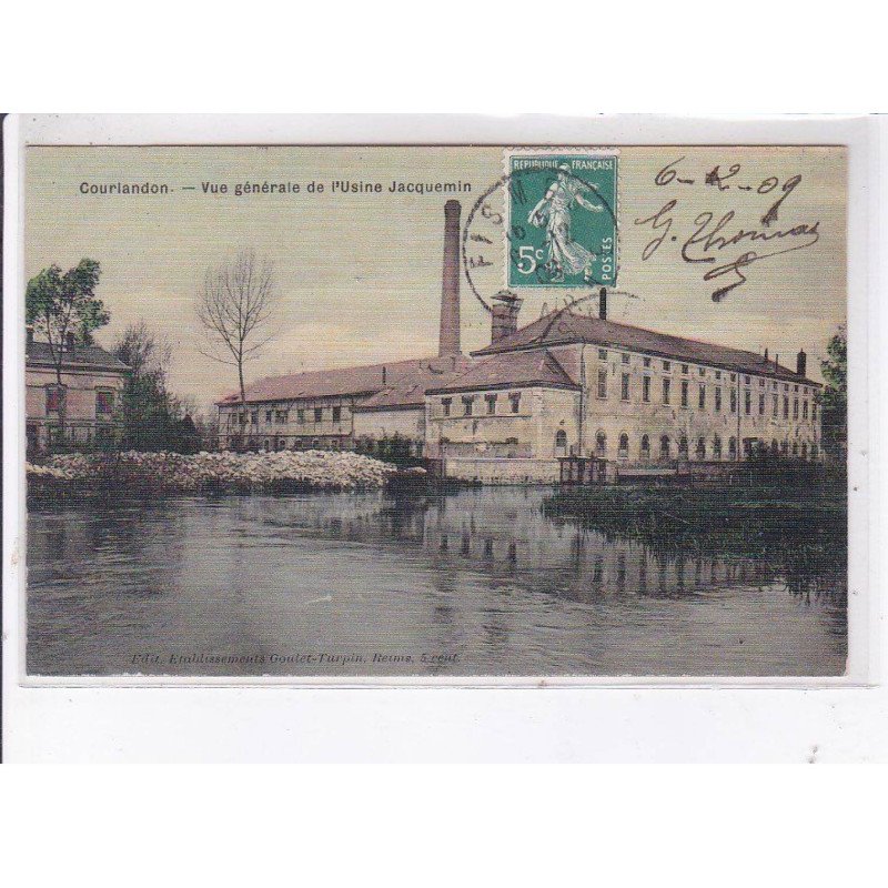 COURLANDON: vue générale de l'usine jacquemin - très bon état