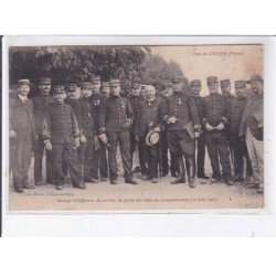 COOLUS: gare, groupe d'officiers du service de garde des voies de communication 1906 - état