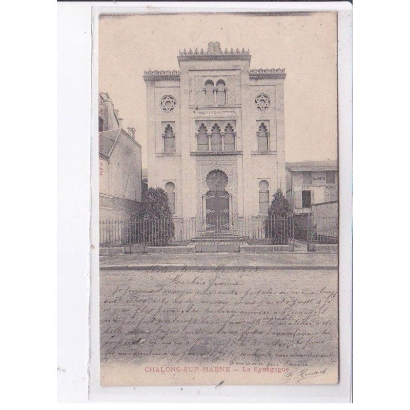 CHALONS-sur-MARNE: la synagogue - très bon état