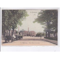 EPERNAY: place thiers et la gare - très bon état