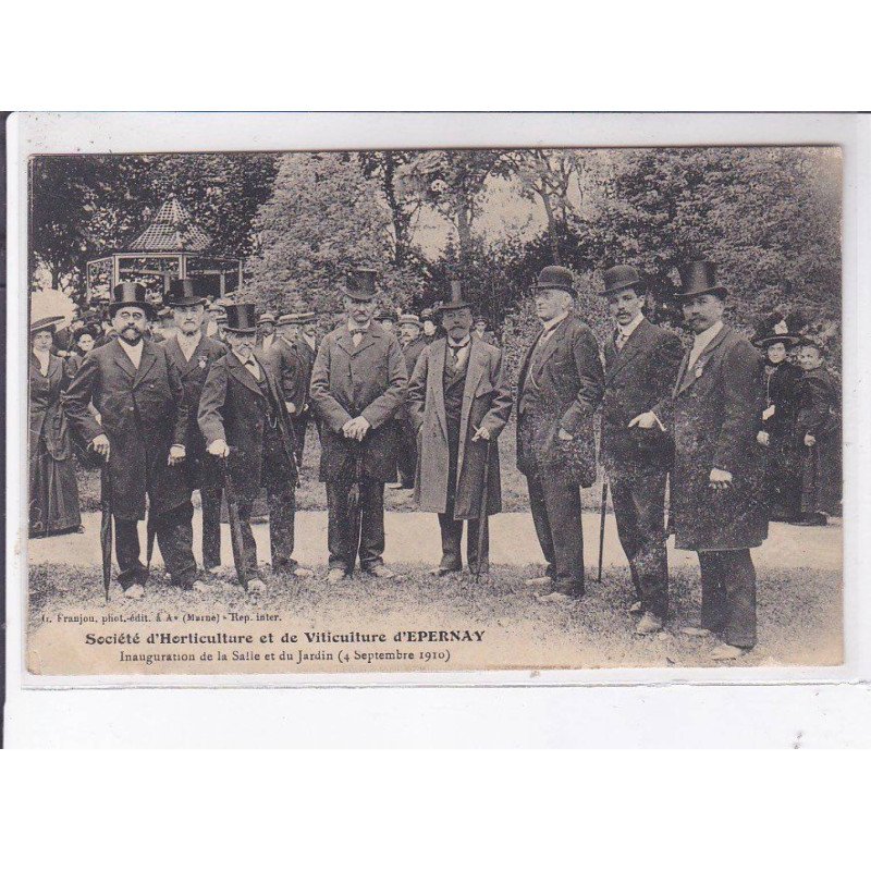 EPERNAY: société d'horticulture et de viticulture, inauguration de la salle et du jardin 1910 - état (recollée)