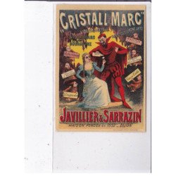 PUBLICITE : petit carton - Cristall Marc - liqueur digestive - Javillier et Sarrazin à Dijon (diable) - très bon état