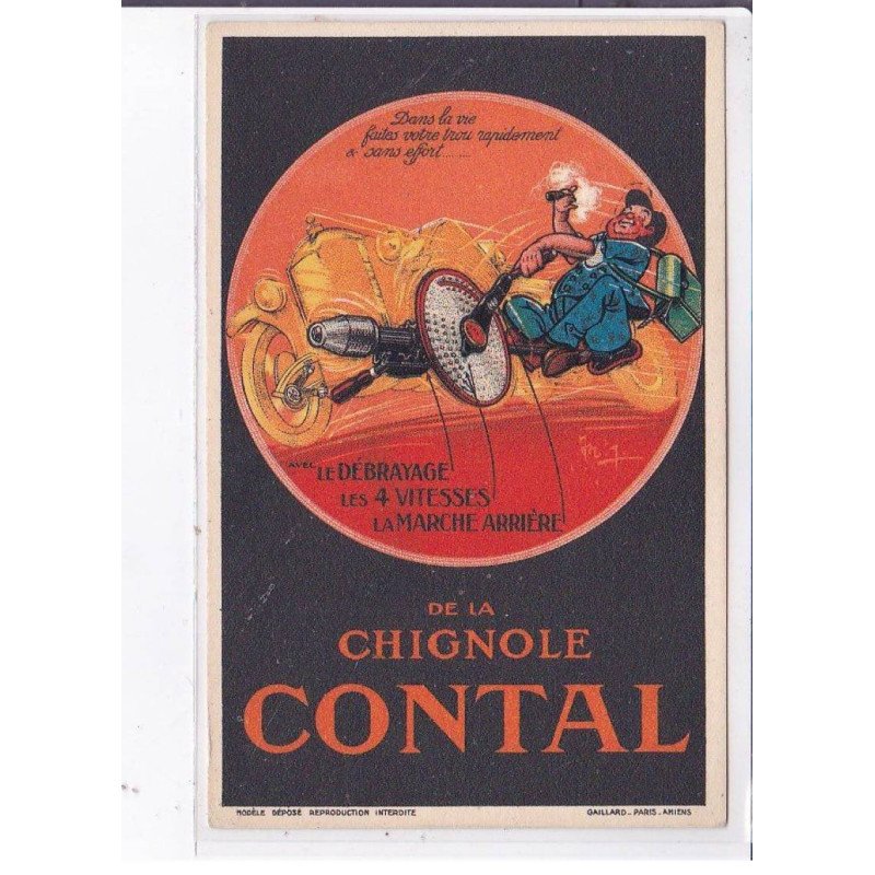 PUBLICITE : "de la Chignole Contal" - automobile - outillage - très bon état