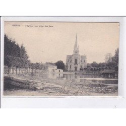 GUEUX: l'église vue prise des lacs - très bon état
