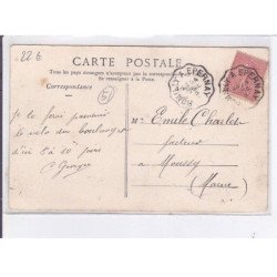 LACHY: scène de village, attelage - très bon état