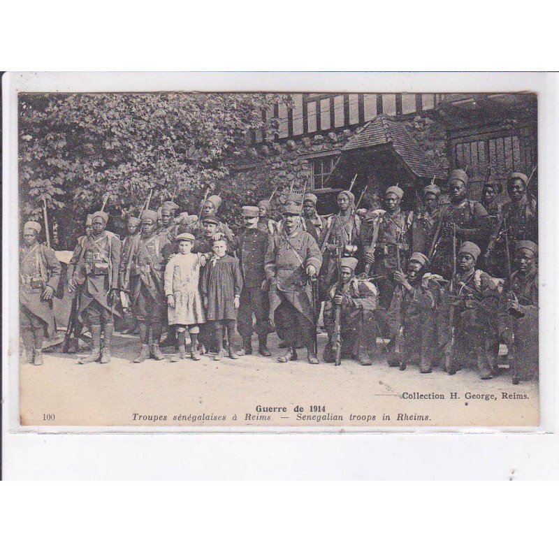 REIMS: troupe sénégalaises, guerre 1914 - très bon état