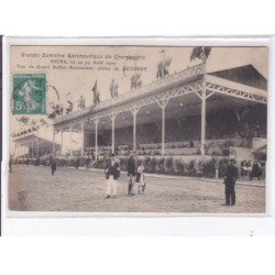 REIMS: grande semaine aéronautique de champagne 1909, vue du grand buffet-restaurant plaine de bétheny - état
