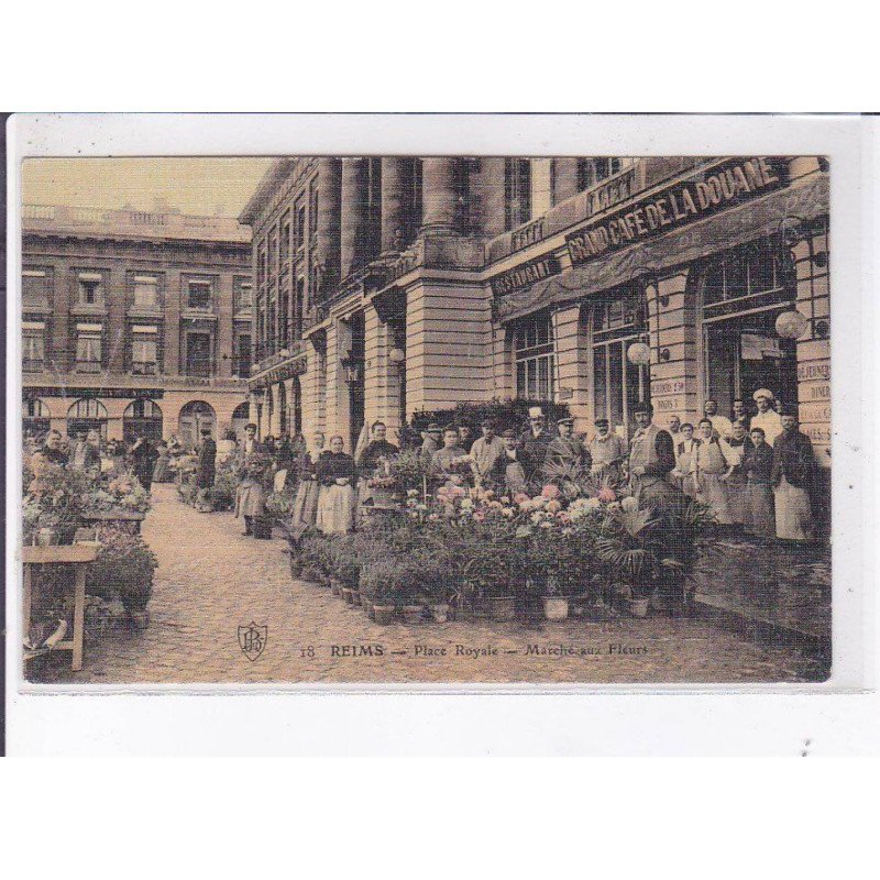 REIMS: place royale, marché aux fleurs - très bon état