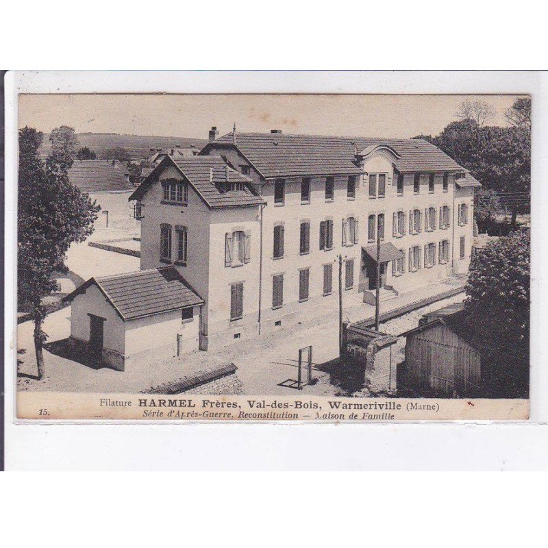 WARMERIVILLE: filature harmel frères, maison de famille - état