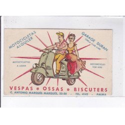 PUBLICITE : garage Duran - vespas - ossas - biscuters à Palma (Espagne - scooter) - très bon état