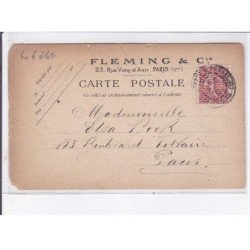 PUBLICITE : plaques pour vélo et moto FLEMING et compagnie à Paris - état