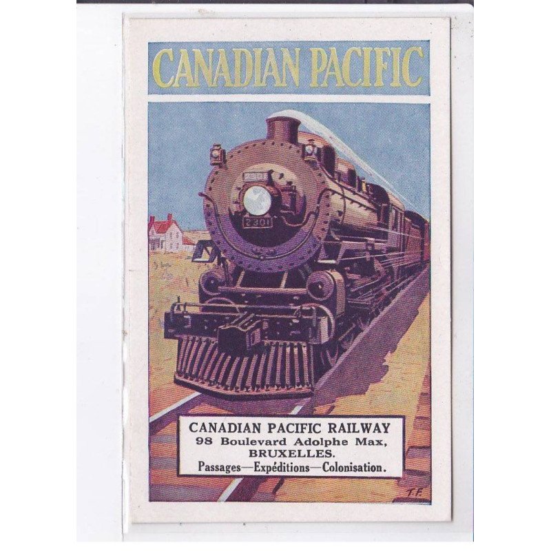 PUBLICITE : Chemin de fer "Canadian Pacific" bureau de Bruxelles - très bon état