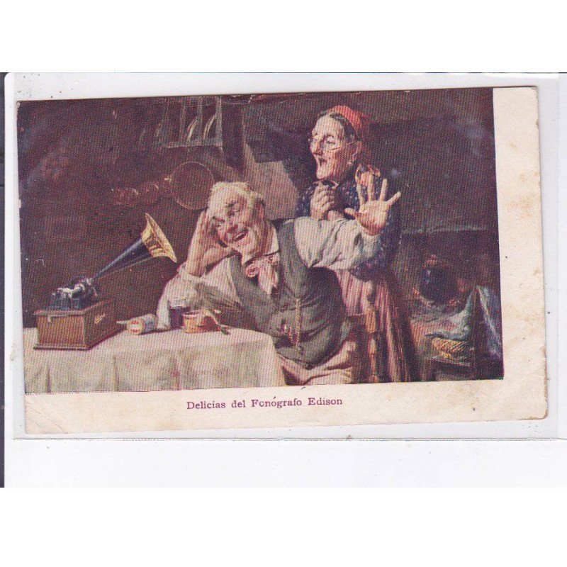 PUBLICITE : delicias del fonografo Edison (National phonograph Company) - phonographe - état