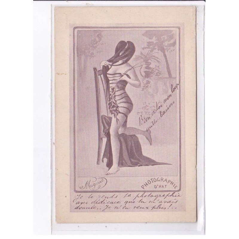 PUBLICITE : photographie d'Art Magnie (érotique) - très bon état