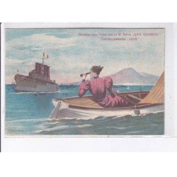 PUBLICITE : ricordo del Varo della R. Nave San Giorgio - Castellammare 1908 - très bon état