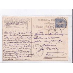 PUBLICITE : ricordo del Varo della R. Nave San Giorgio - Castellammare 1908 - très bon état