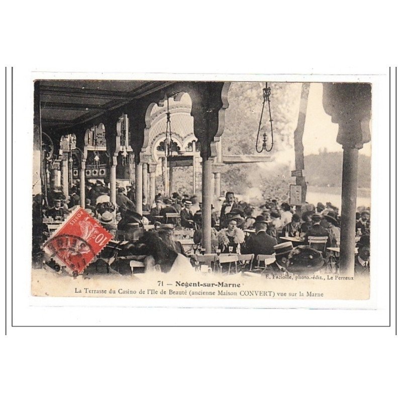 NOGENT-sur-MARNE : la terrasse du casino de l'ile de beauté (ancienne maison convert) vue sur la marne - tres bon etat NOGENT-sur-MARNE : la terrasse du casino de l'ile de beauté (ancienne maison convert) vue sur la marne - tres bon etat