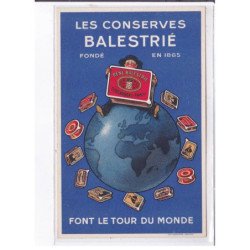 PUBLICITE : les conserves Balestrié à Concarneau - pêche - poisson - très bon état