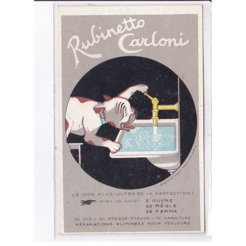 PUBLICITE : Rubinetto Carloni (chien) - état