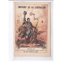 PUBLICITE : emprunt de la Libération illustrée par Firmin Bouisset (atographe) - très bon état